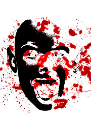 Image showing Bloody Vampire Face