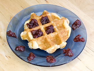 Image showing homemade waffle