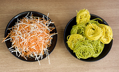 Image showing pasta vs salad