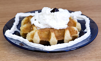 Image showing icecream waffle