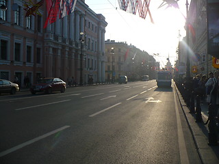 Image showing Russia. Saint Petersburg. Nevsky Prospekt in sun beams