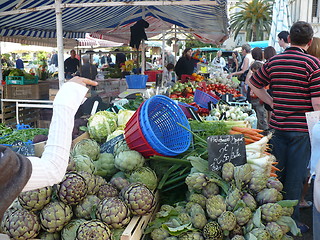 Image showing France. French Riviera. Nice. The 'flower' market  