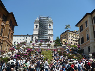 Image showing Italy. Rome. Blossoming Spanish Steps  