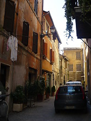 Image showing Italy. Rome. The courtyard of the area Trastevere  