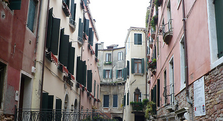 Image showing Italy. Venice. The bridge-stairs through the channel  