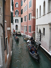 Image showing Italy. Venice. Gondolas on the Venetian channels  