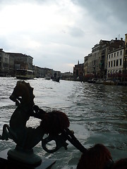 Image showing Italy. Venice. The gondola hippocampus on the Grand Channel  