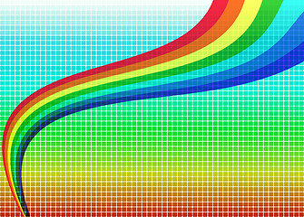 Image showing Mosaic rainbow background