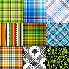 Image showing  Set colorful seamless patterns