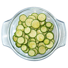 Image showing Courgettes zucchini