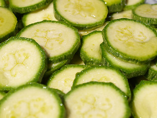 Image showing Courgettes zucchini