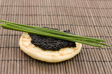 Image showing caviar on pancake
