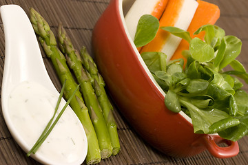 Image showing salads and tzatziki