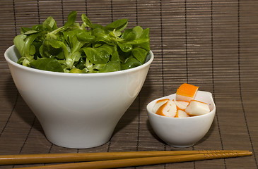 Image showing salad and surimi