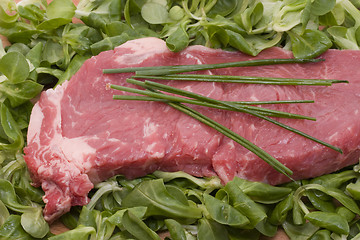 Image showing Beef and salad