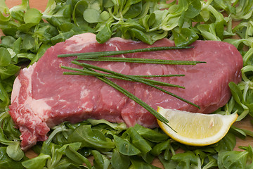 Image showing beef and salad