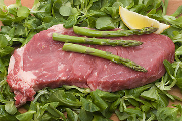 Image showing Beef and salad