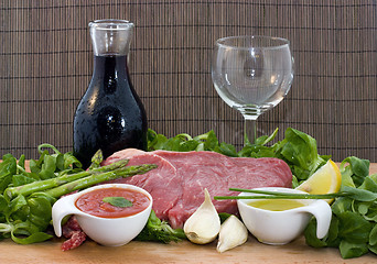 Image showing beef and salad