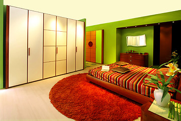 Image showing Green bedroom