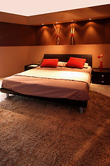 Image showing Brown bedroom