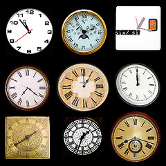 Image showing Clocks on black
