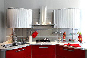 Image showing Silver kitchen counter