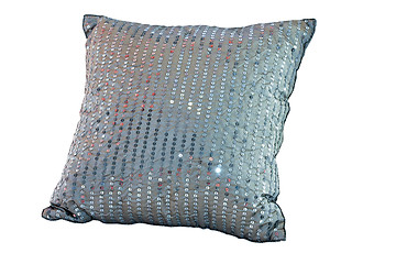 Image showing Blue decor pillow