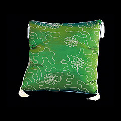 Image showing Green pattern pillow