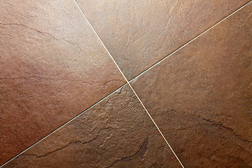 Image showing Brown marble tiles