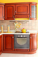 Image showing Wooden kitchen detail