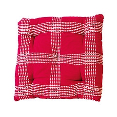 Image showing Red plaid pillow