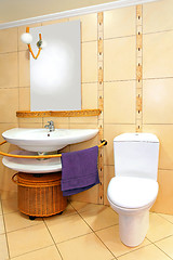 Image showing Beige bathroom