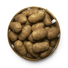 Image showing Basket of potatoes