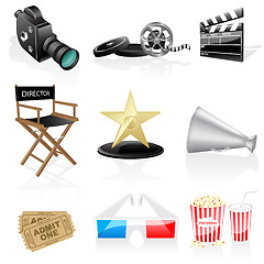 Image showing Cinema icons