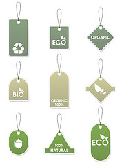 Image showing Eco recycling tags