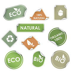 Image showing Eco recycling labels