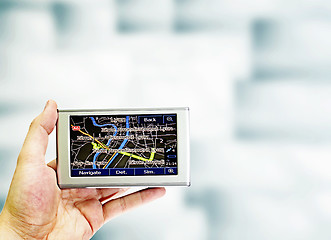 Image showing Gps in a man hand.