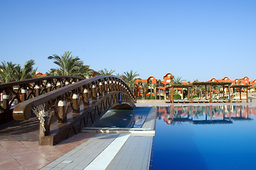 Image showing Bridge Through Swimming Pool