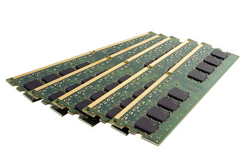 Image showing Five Planks of Memory Modules