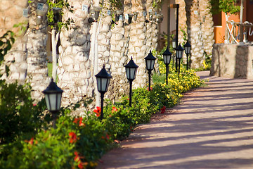 Image showing Row of lanterns