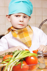 Image showing Little cook in perplexity