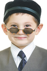 Image showing Funny kid in sunglasses