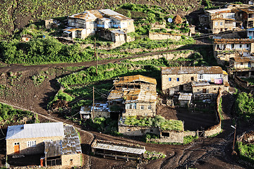 Image showing Fragment of village on hillside