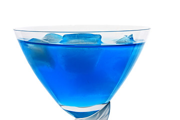 Image showing Blue cocktail closeup