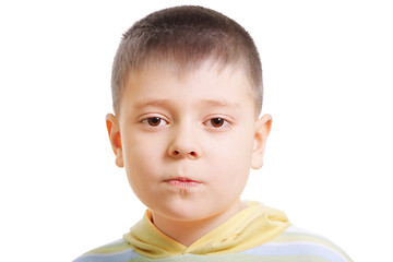 Image showing Boy pursing lips