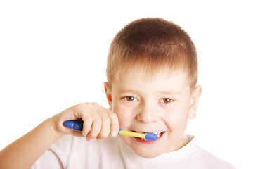 Image showing Teeth brushing kid