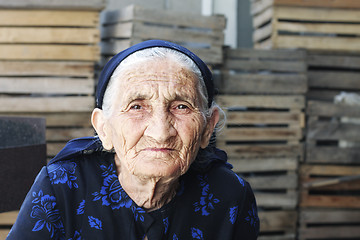 Image showing Elderly woman in dress