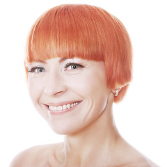 Image showing Happy smiling redhead woman