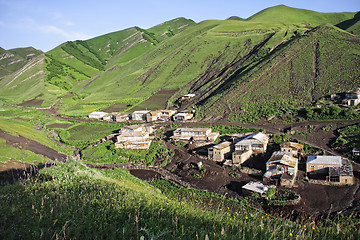 Image showing Part of village in mountains