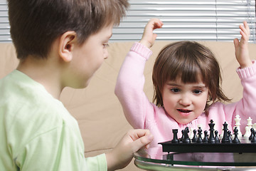 Image showing Little chess winner